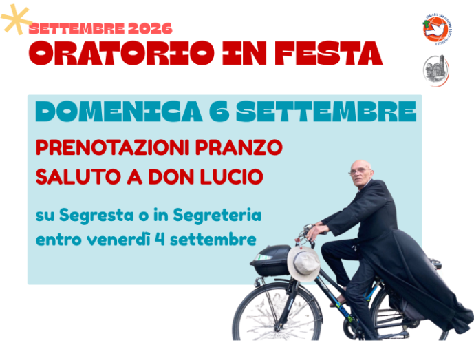 6 settembre -  pranzo di Saluto don Lucio